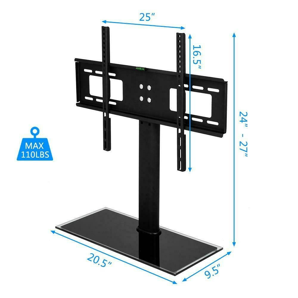TV Stand Base with Universal Swivel Mount and Height Adjustable for 32"-55" TVs