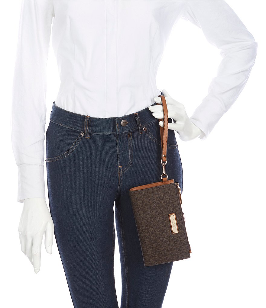 Michael Kors Signature Adele Double-Zip Wristlet