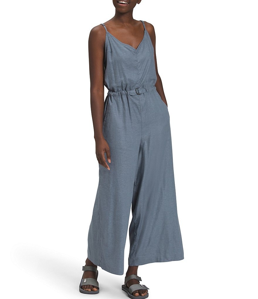 The North Face Hillrose Hemp V-Neck Spaghetti Strap Jumpsuit