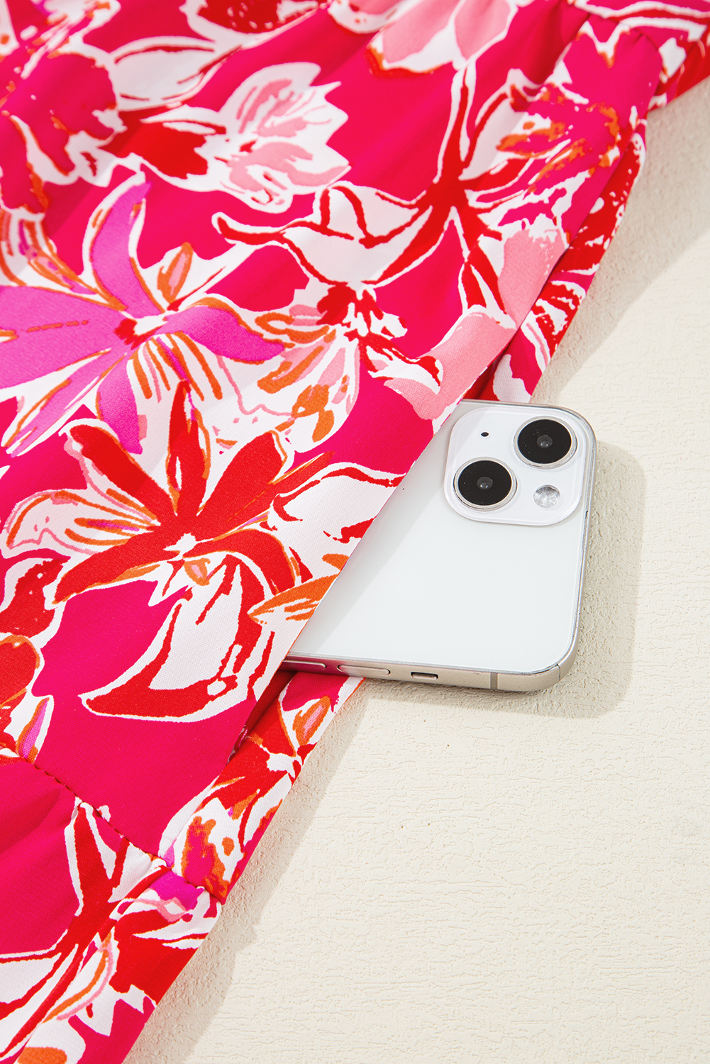 Black Leopard Patchwork Split Neck Ruffle Plus Size Dress