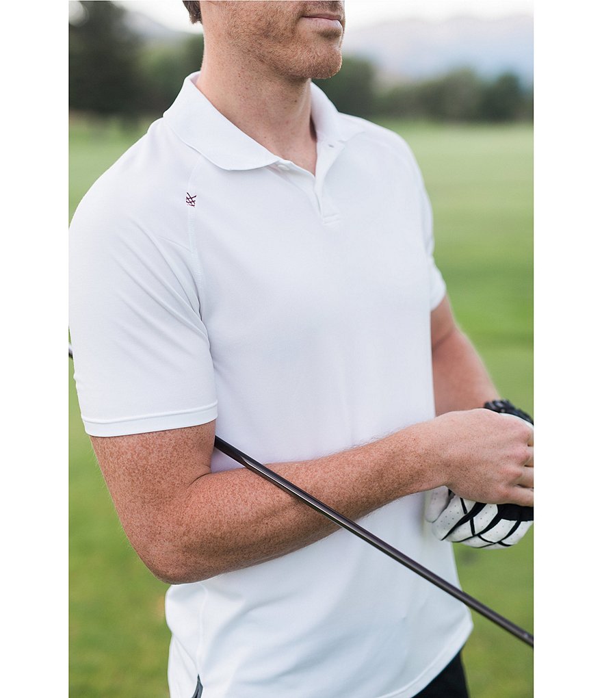 RHONE Delta Pique Short-Sleeve UV Protection Polo Shirt