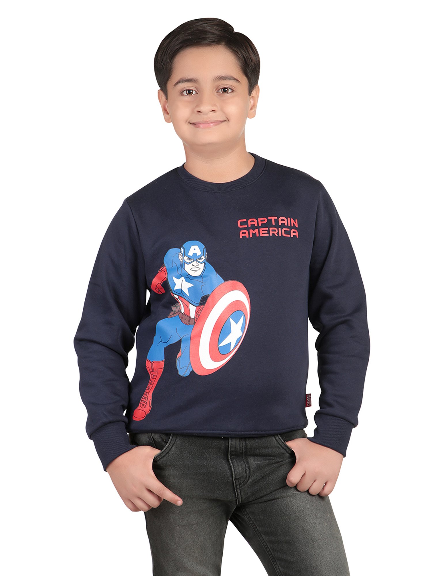 Bodycare Kids Navy Printed Full Sleeves Sweatshirt