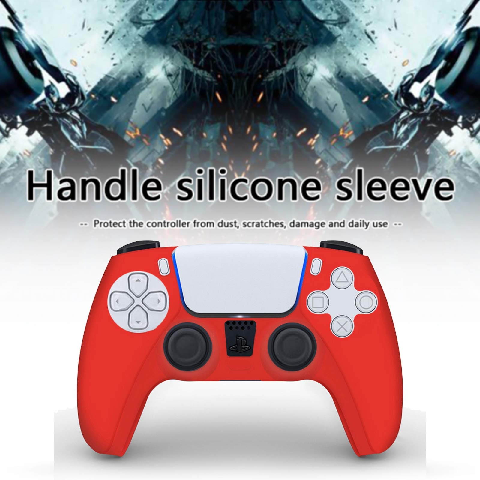 4 Pack Silicone Case Cover Skin for PS5 DualSense Controller