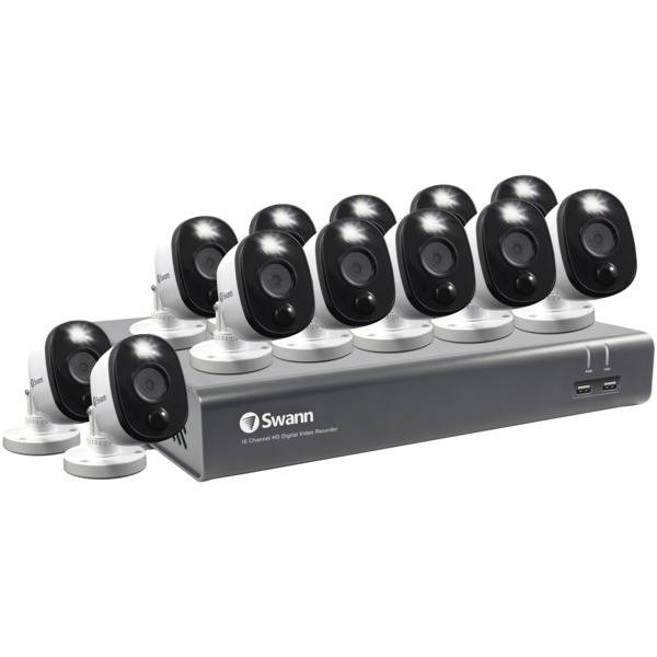 12 Camera 16 Channel 1080p Full HD DVR Security System