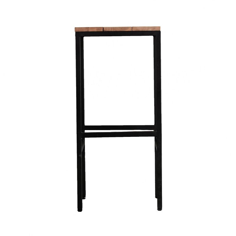 Rockshire 2pk Outdoor Bar Stools Natural/Black - Aiden Lane
