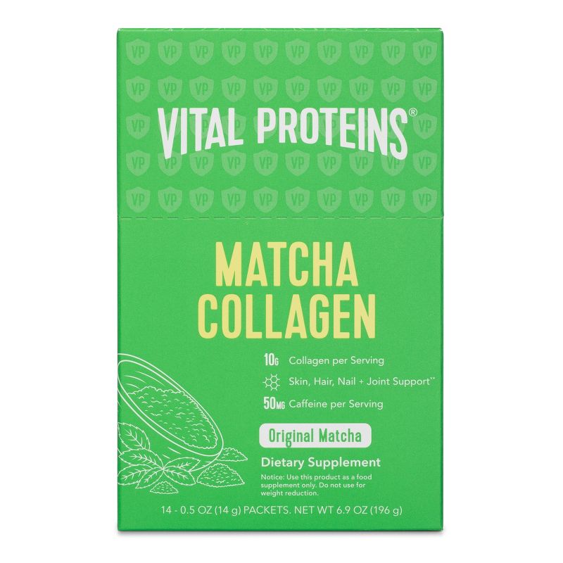 Vital Proteins Matcha Collagen Original Stick Pack Box - 14ct