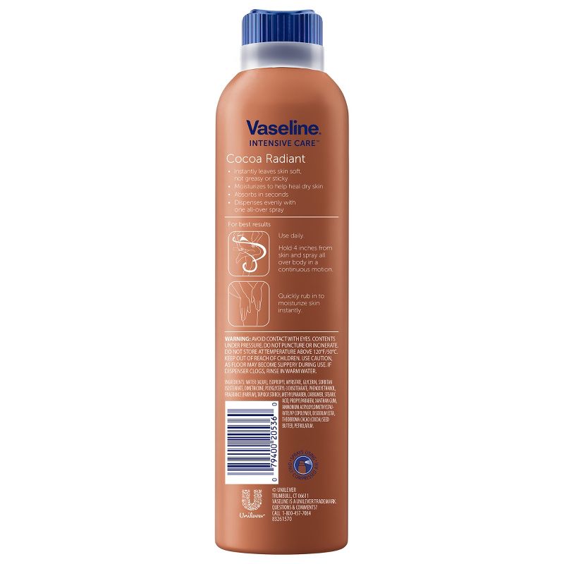 Vaseline Intensive Care Cocoa Radiant Spray Moisturizer 6.5oz