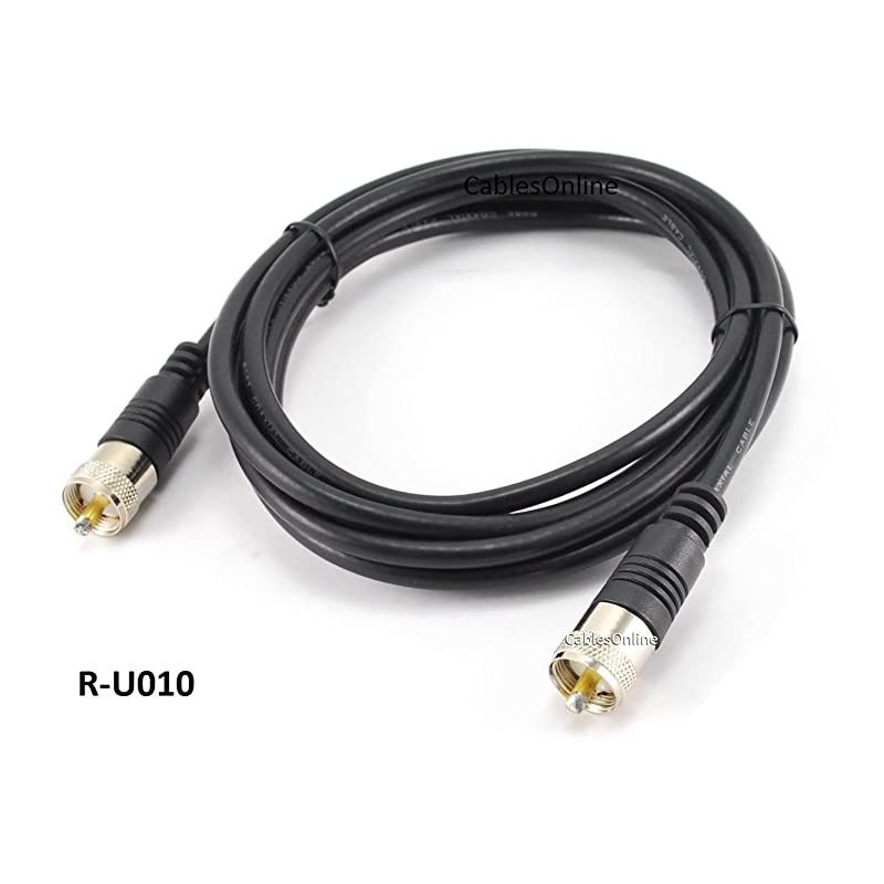 10ft RG8x Coax UHF PL259 Male to Male Antenna Cable RU010