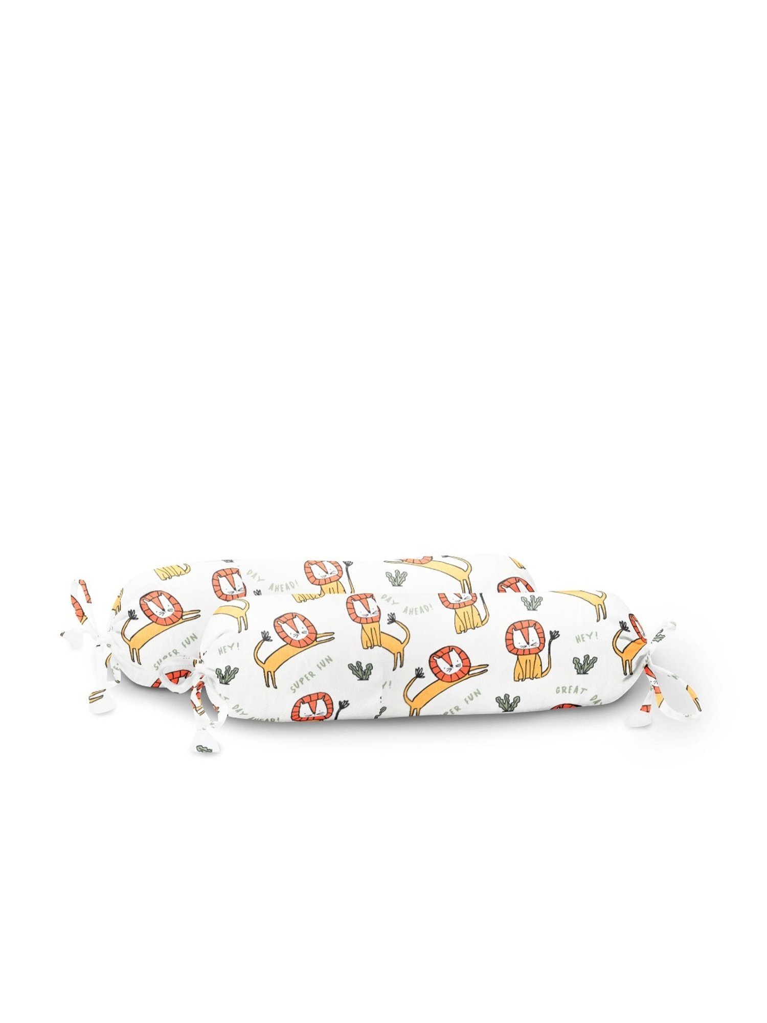 The Baby Atelier White Cotton Bolster Cover - Set of 2