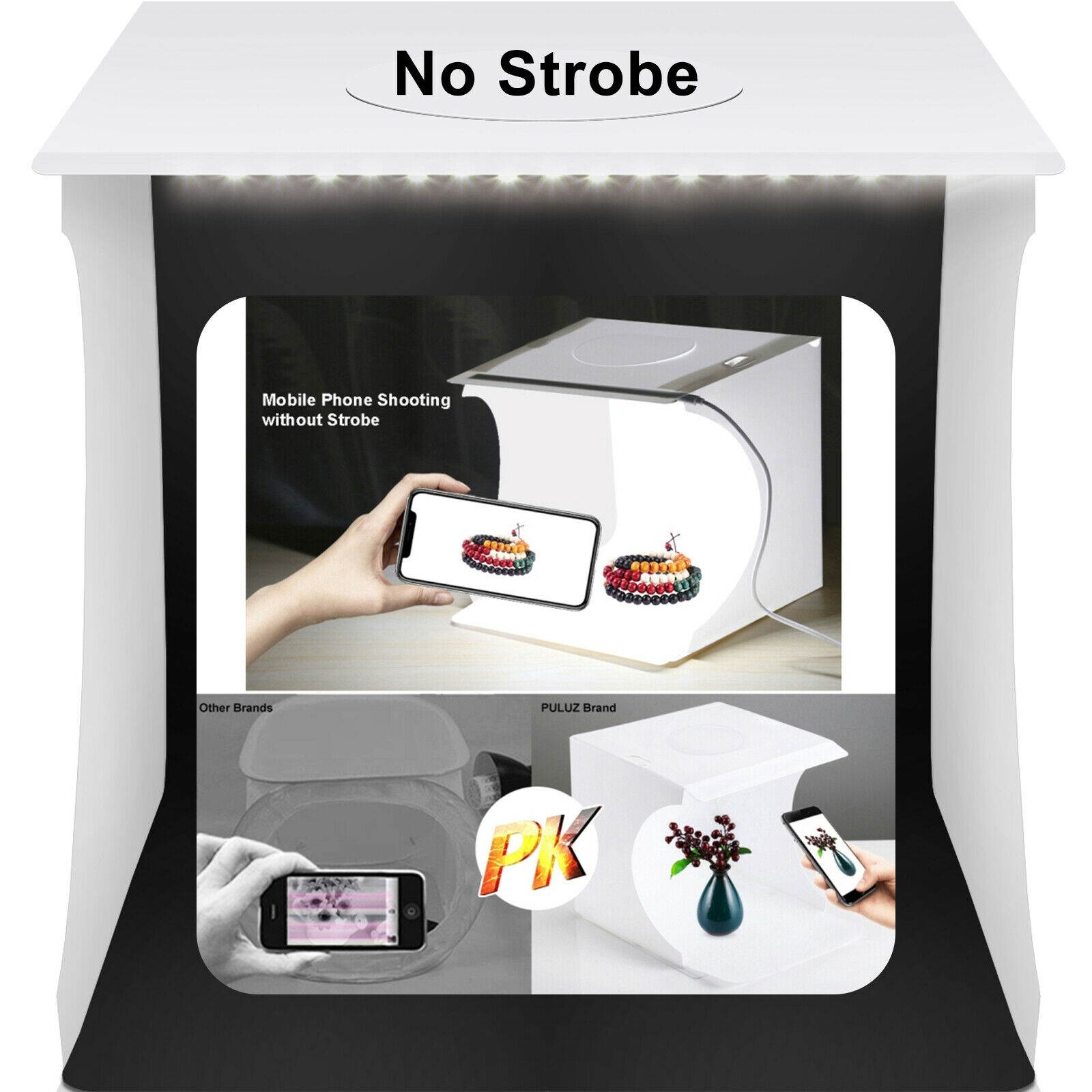 Portable Light Room Photo Photography Lighting Tent Kit Cube Box 6Pcs Backdrops