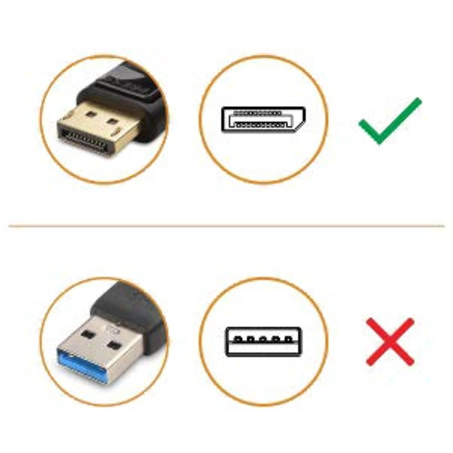 Cable Matters DisplayPort to HDMI Adapter (DP to HDMI Adapter is NOT Compatible with USB Ports, Do NOT Order for USB Ports on Computers)