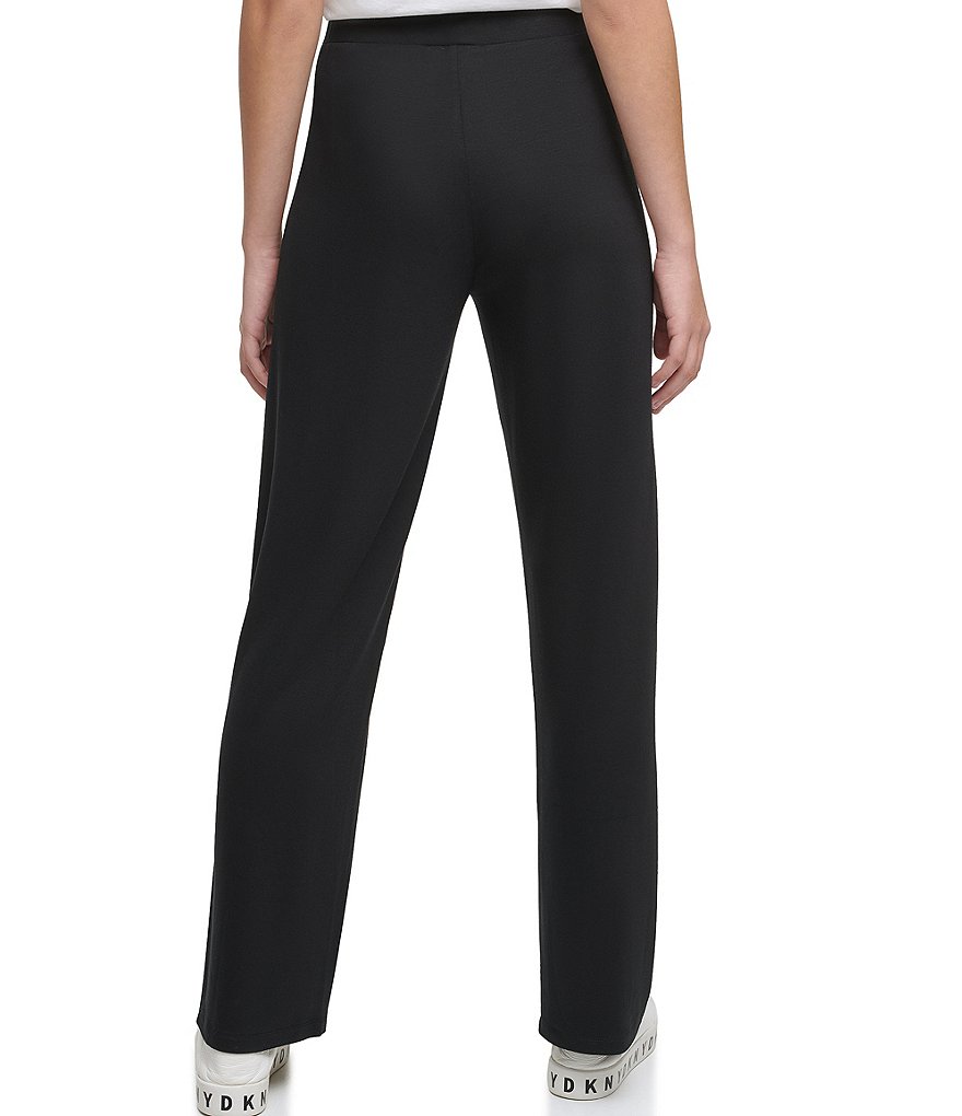 DKNY Luxe Knit Jersey Wide-Leg Pants