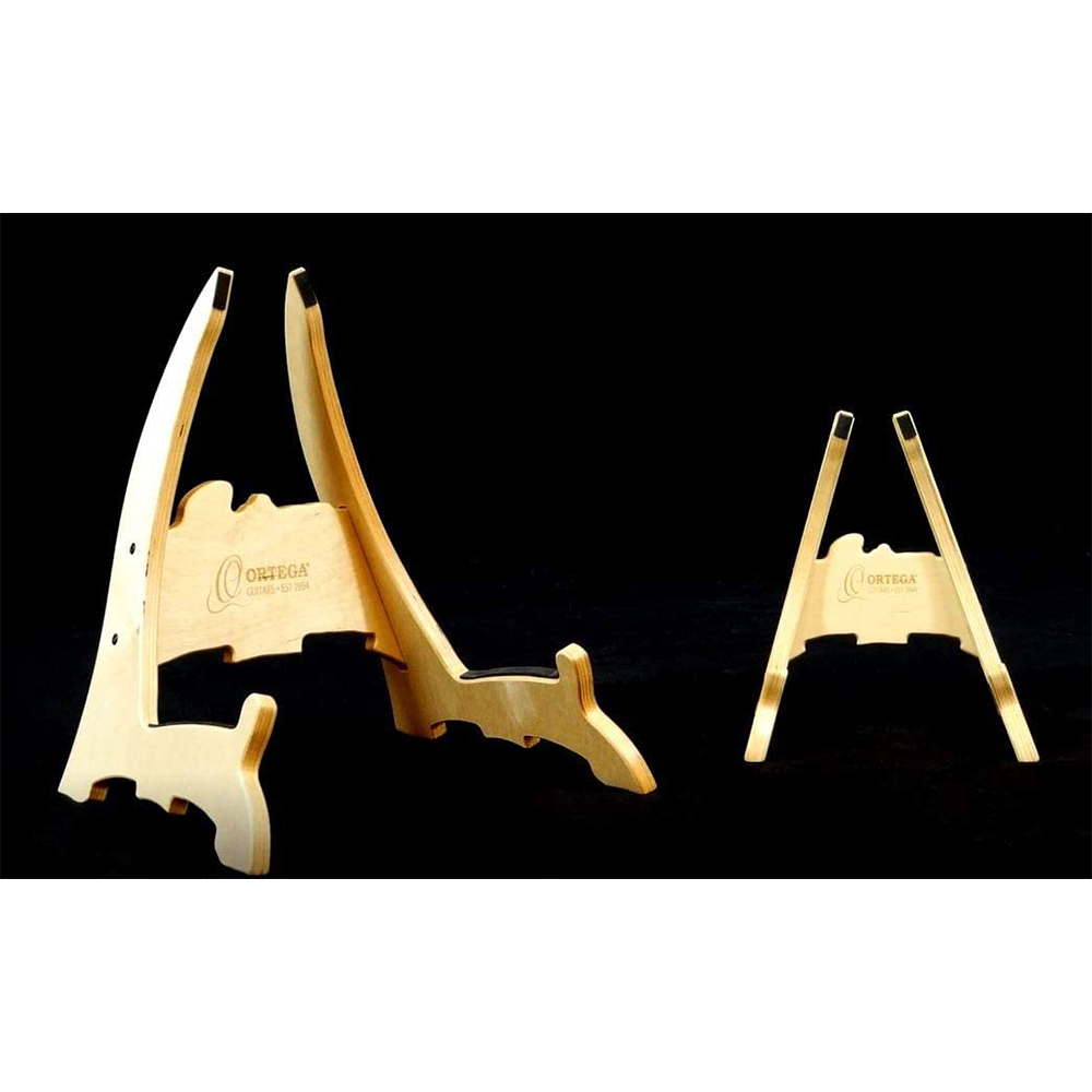 Ortega Guitars OWUS-2 Birch Wood Ukulele Stand, Natural Bright