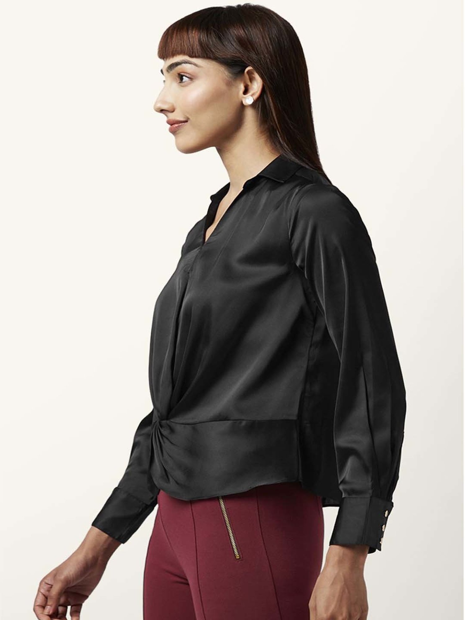 Annabelle by Pantaloons Black Regular Fit Top