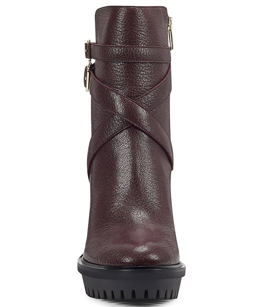 Vince Camuto Elisen Leather Platform Lug Sole Booties