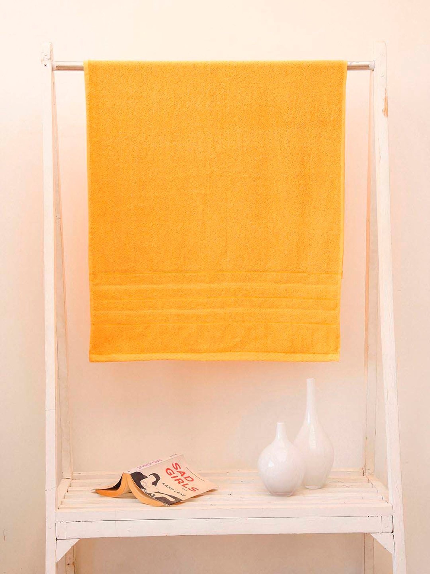 Ariana Select Yellow Cotton Quick Dry Bath Towel