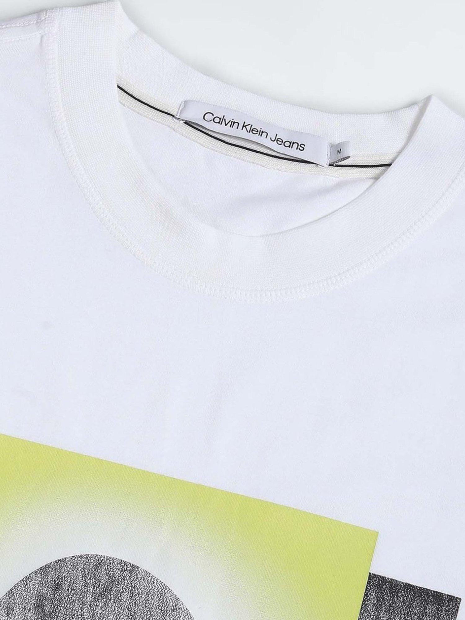 Calvin Klein Jeans Bright White Graphic Comfort Fit T-Shirt