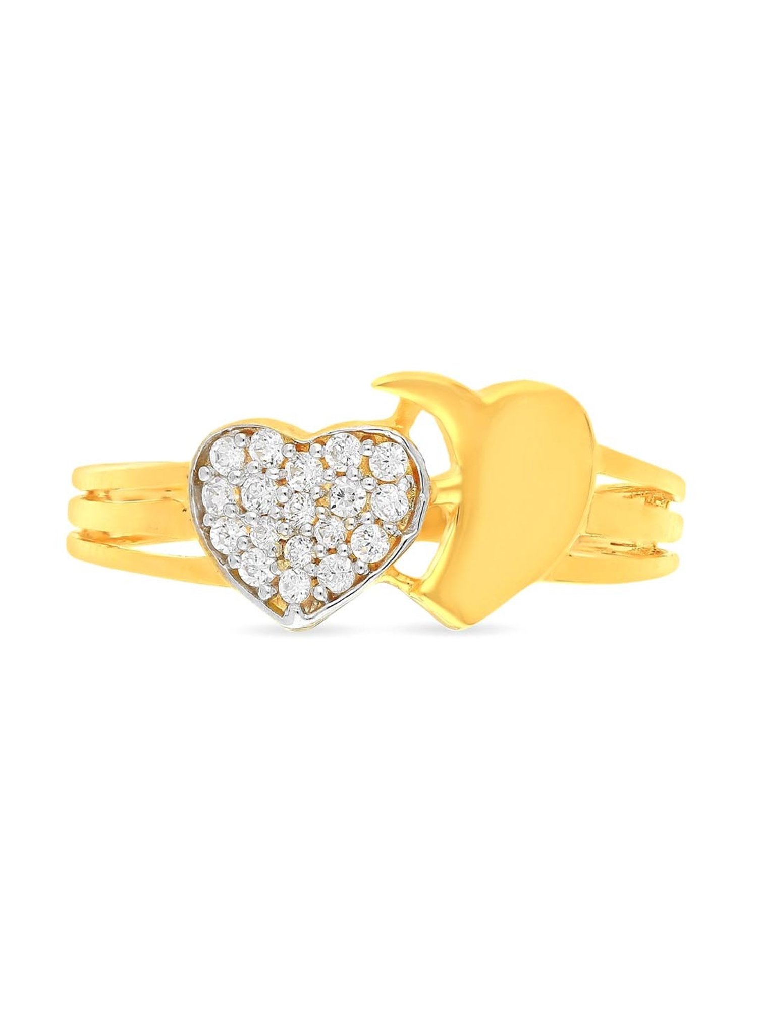 Malabar Gold and Diamonds 18k Gold Heart Ring for Women