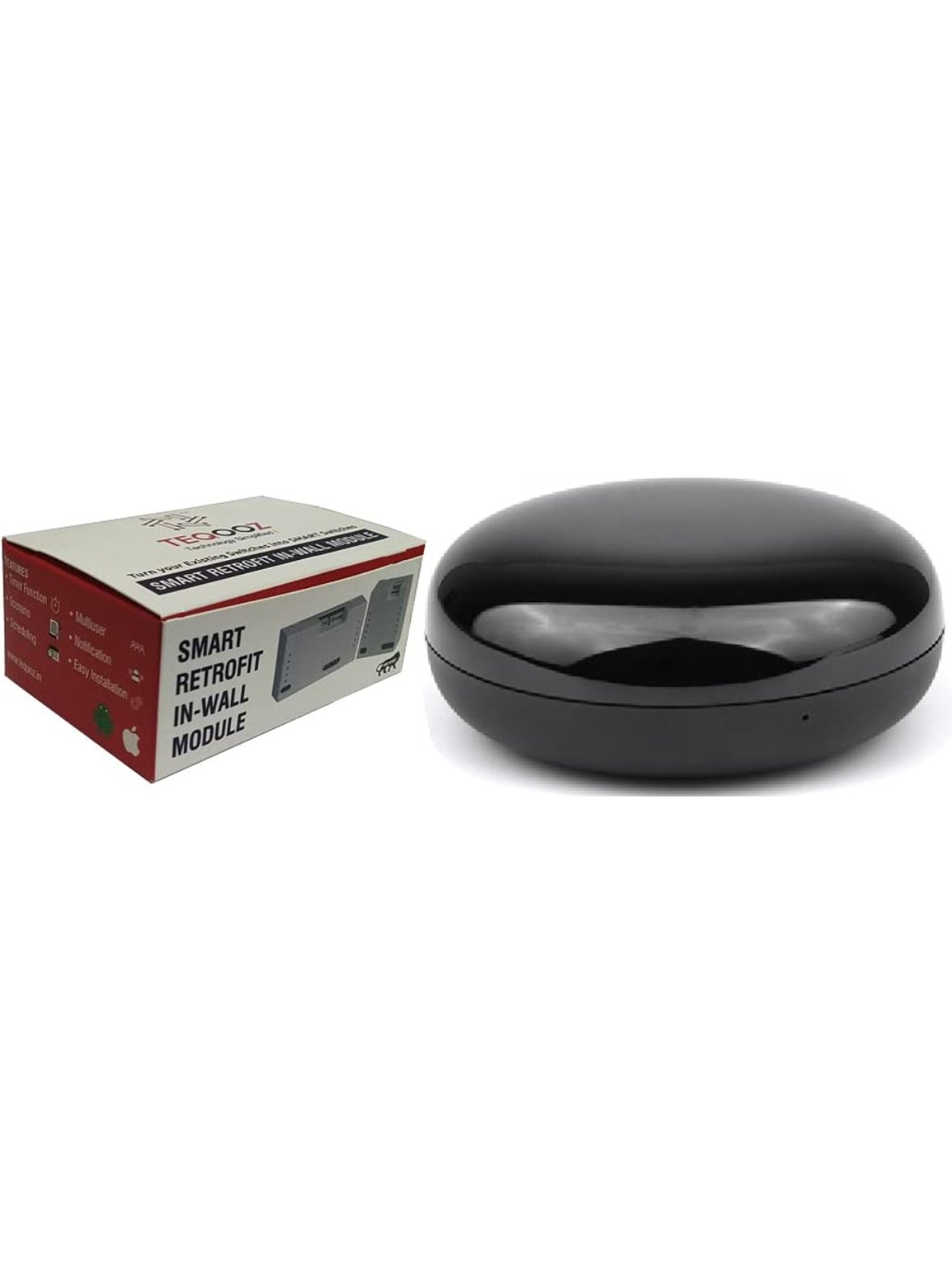 Teqooz IR BLASTER Smart Wi-Fi Universal Remote IR Blaster for TV, AC, Music System (Black)