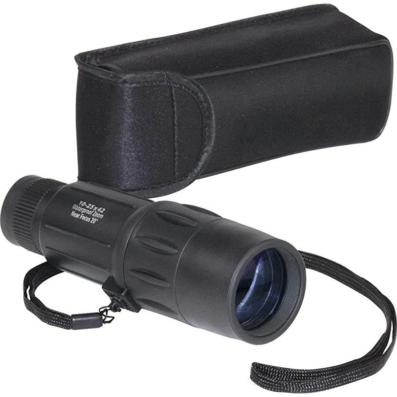 10-25x42 Zoom Waterproof Monocular (Black)