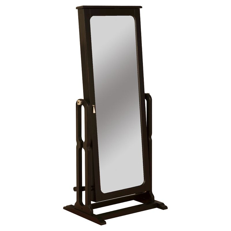 Lola Cheval Mirror/Jewelry Wardrobe Black - Powell Company