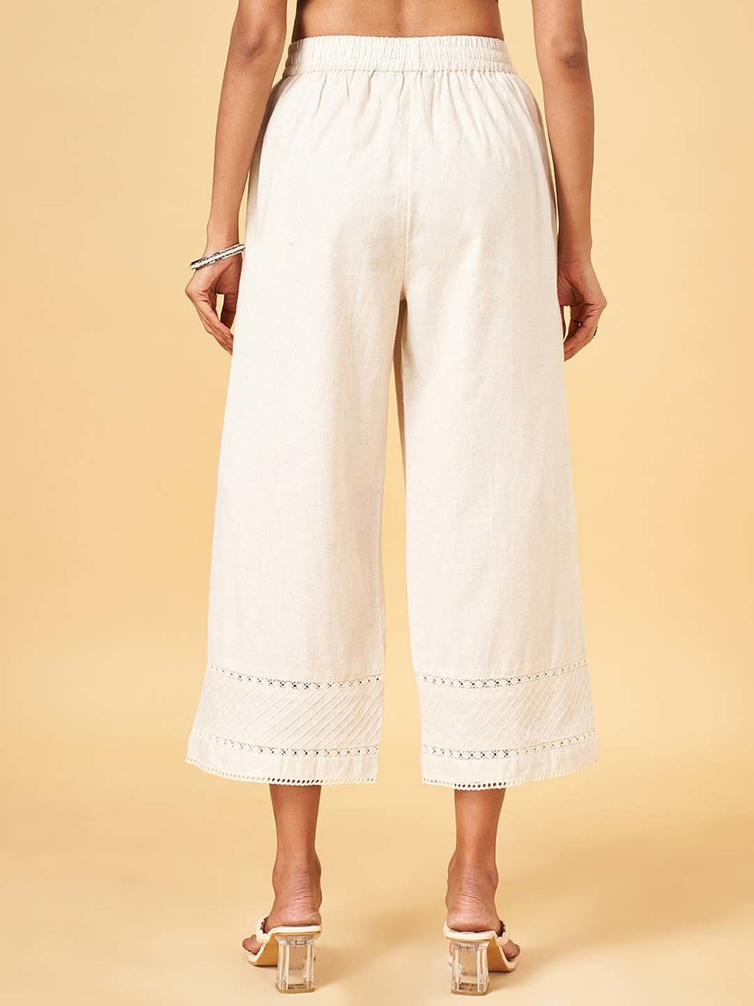 Castle Black Embroidered Palazzos