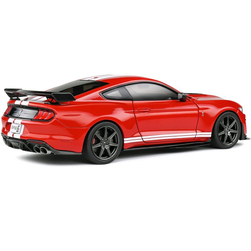 2020 Ford Mustang Shelby GT500 Red with White Stripes 1/18 Diecast Model Car by Solido