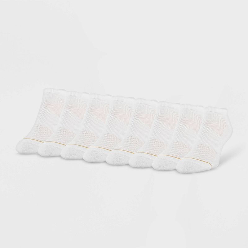 All Pro Women's Aqua FX 6+2 Bonus Pack No Show Athletic Socks - White 4-10