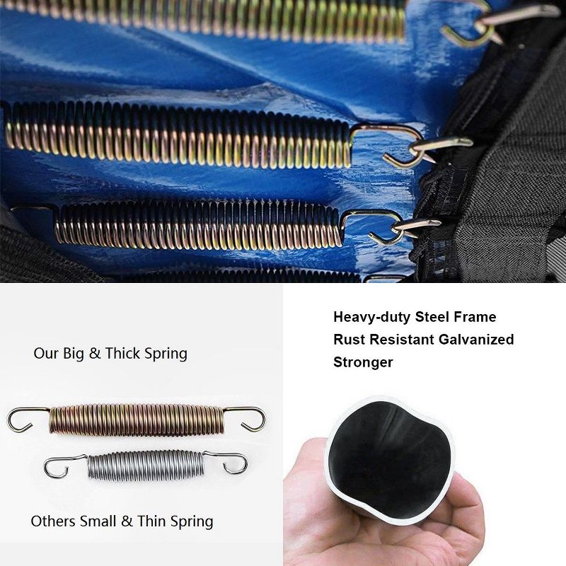 Costway 14 Ft Multicolored Trampoline Recreational Exercise w/ Safety Net Ladder