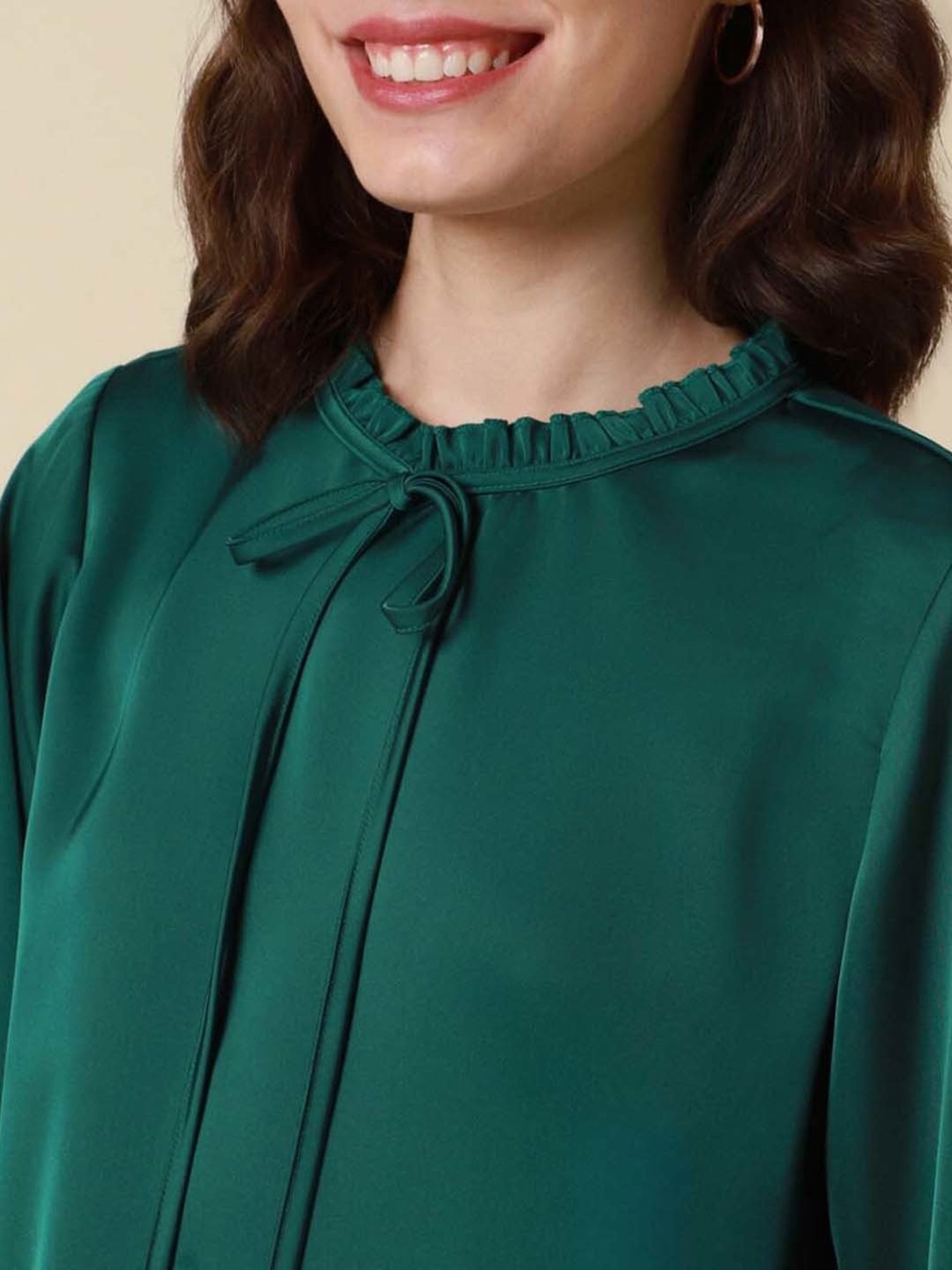 Allen Solly Green Regular Fit Top