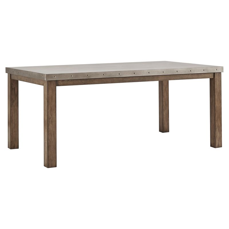 Darden Industrial Steel Top Dining Table Weathered Brown - Inspire Q