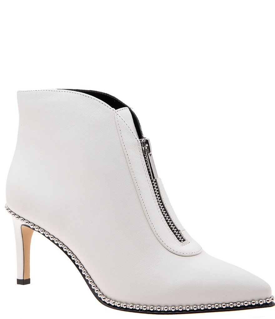 BCBGeneration Mipper Leather Front Zip Ball Chain Shooties