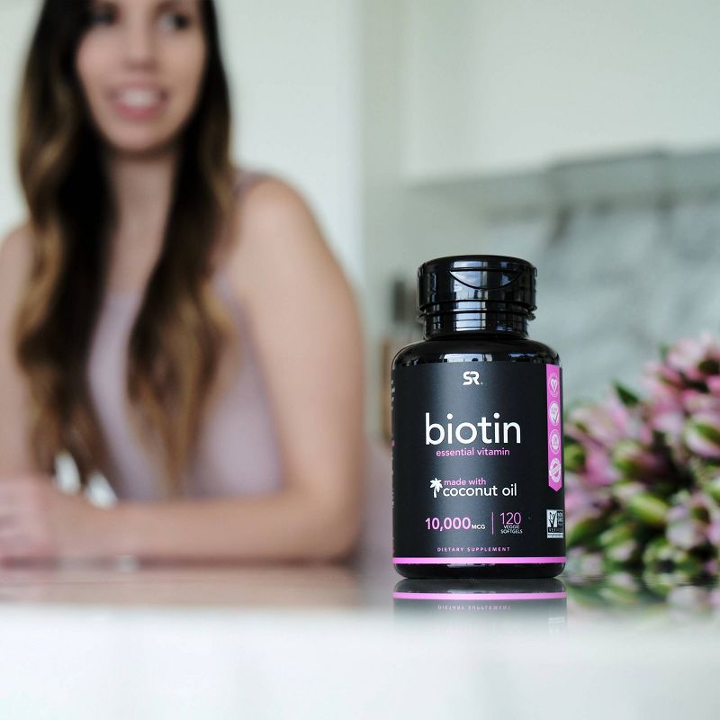 Sports Research Biotin 10000mcg Veggie Softgels - 120ct