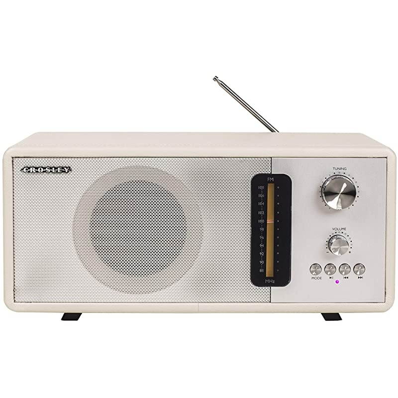 CR3037A-WS Harmony Modern Bluetooth FM Tabletop Radio, White Sand