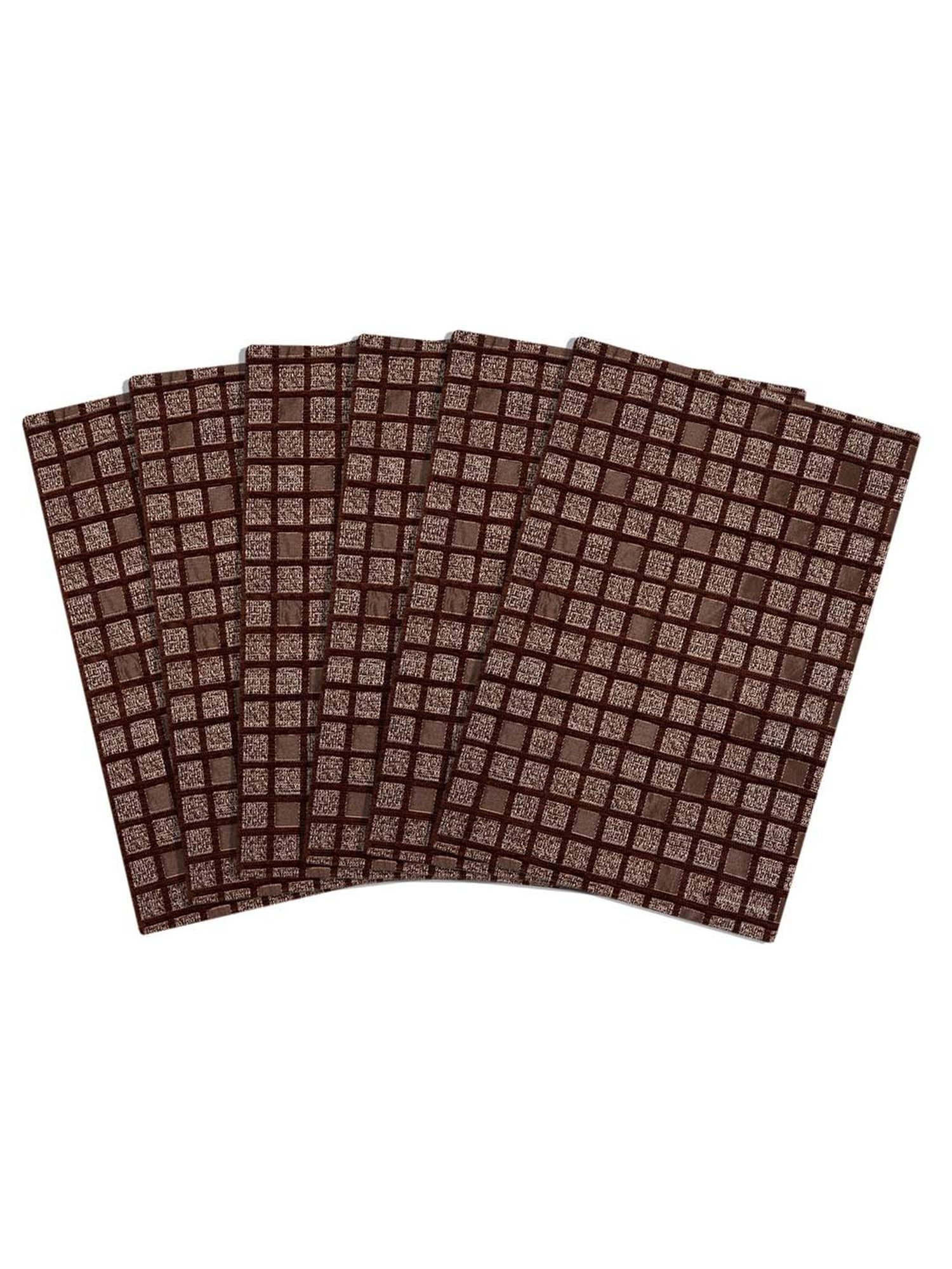 Saral Home Brown Chenille Placemats - Set of 6