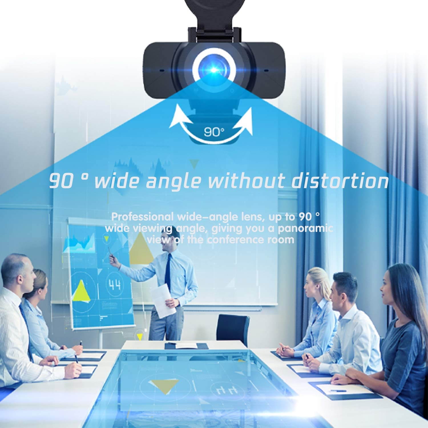 [2020 Premium Version] 1080P HD Auto Focus Webcam with Privacy Cover & Microphone,Rotatable Wide Angle Web Cam USB Camera for PC Desktop & Laptop,Video Conferencing, Online Work (with Cover)