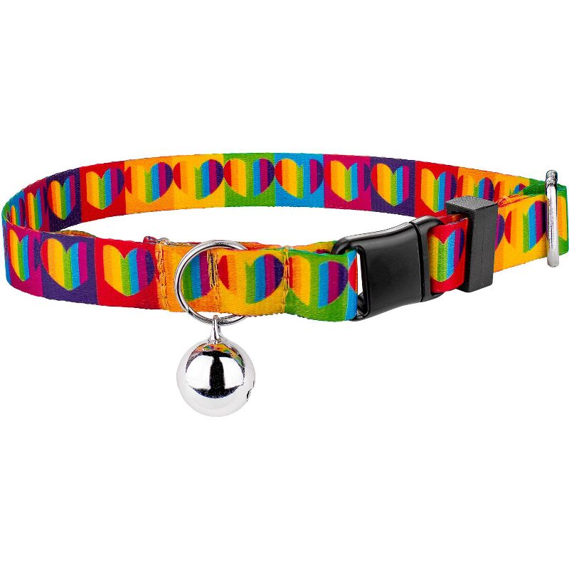 Country Brook Petz(R) Rainbow Hearts Cat Collar