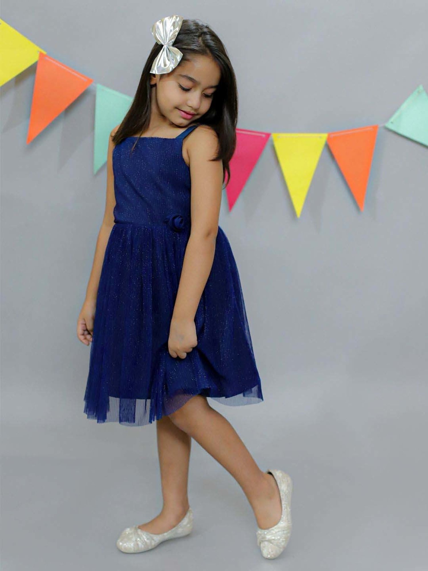 KidsDew Navy Regular Fit Dress