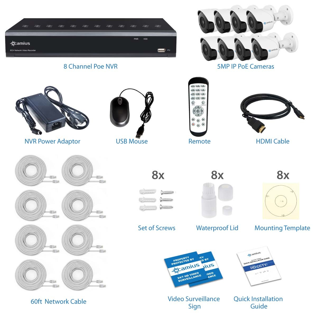 TMEZON 1080P CCTV Camera System 16CH 1080N Lite Surveillance DVR Video Recorder, 16x HD 1920TVL 2.0MP 24leds Indoor Outdoor IR Night IP66 Weatherproof Security System