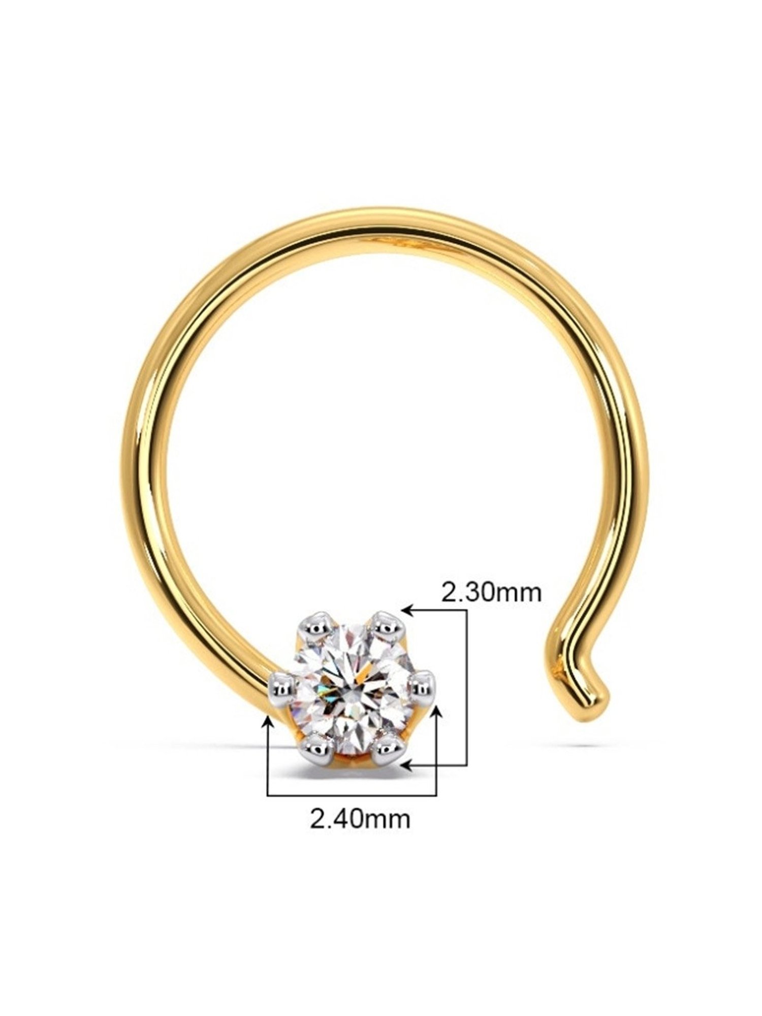 Joyalukkas 18k Gold & Diamond Nosepin