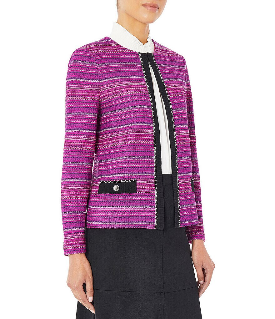 Kasper Glen Plaid Notch Lapel Two Button Front Pocket Jacket