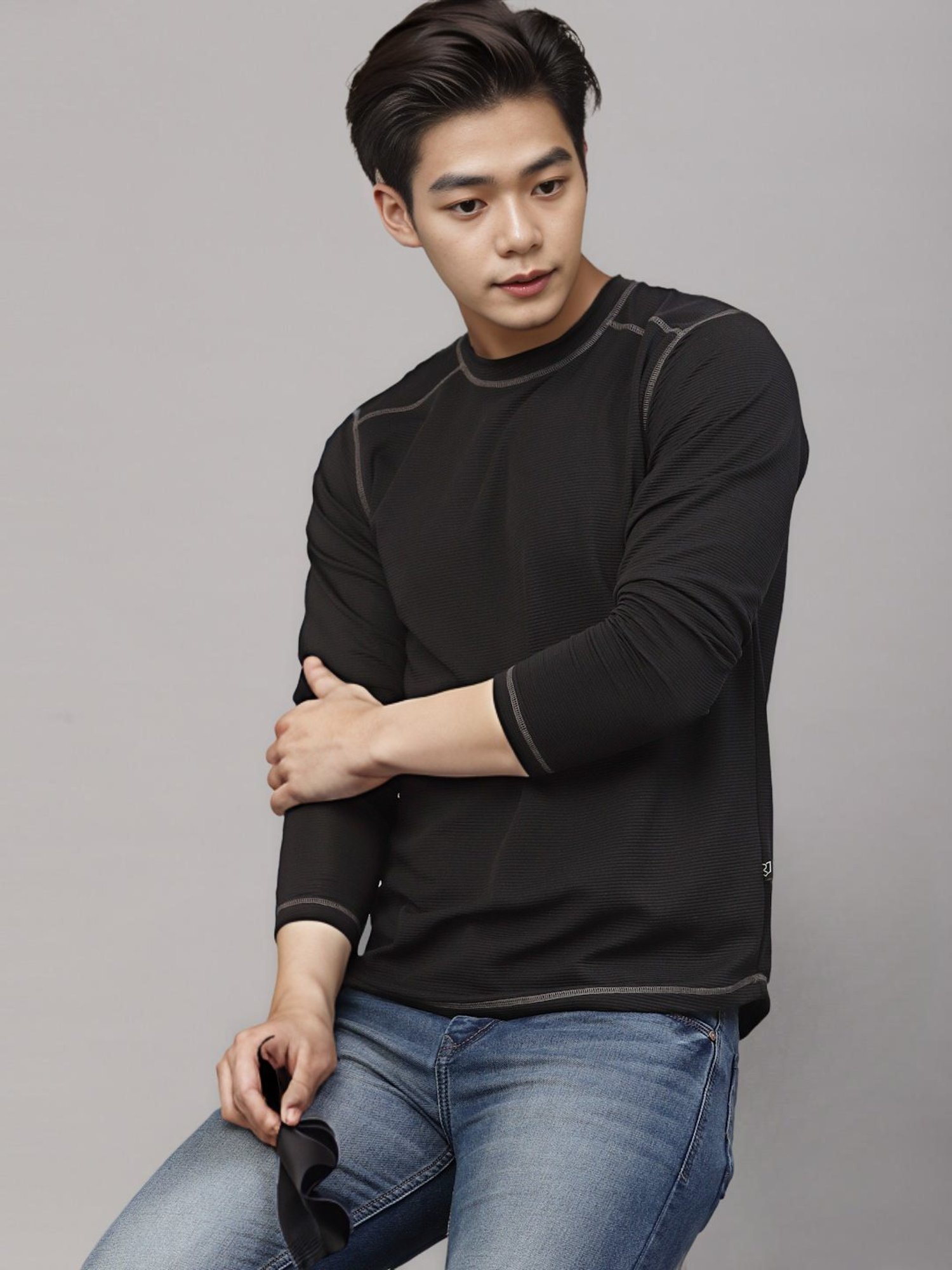 Rigo Jed Black Slim Fit T-Shirt