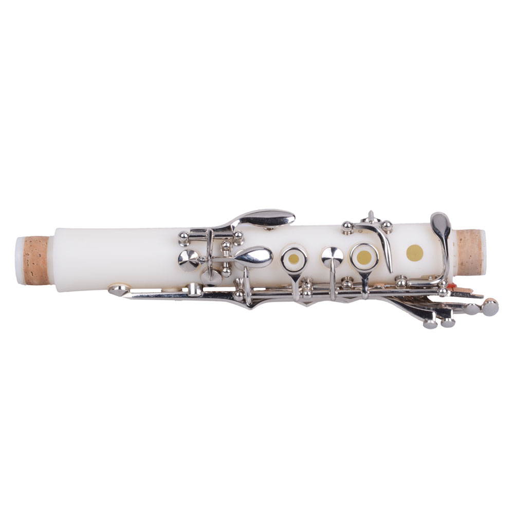 New Professional Bb 17 Keys Student Band Clarinet B Flat Beginner White