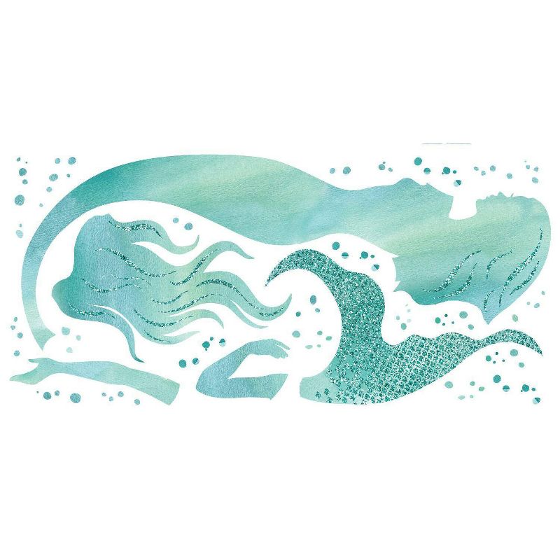 Glitter Mermaid Peel and Stick Giant Wall Decal - RoomMates