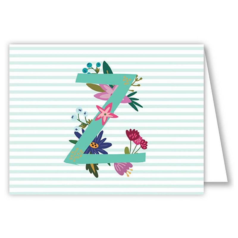 Folded Notes - Vintage Floral Monogram - Z