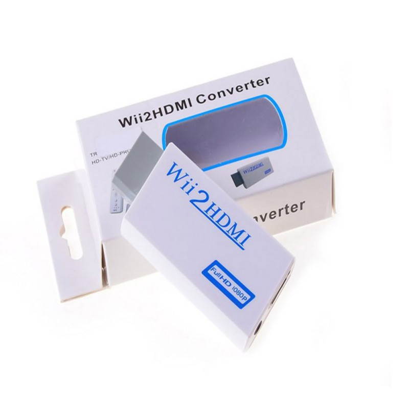 Wii To HDMI Adapter Full Digital Video/Audio Output, 720P/1080P HD HDMI Converte Support All Wii Display Modes