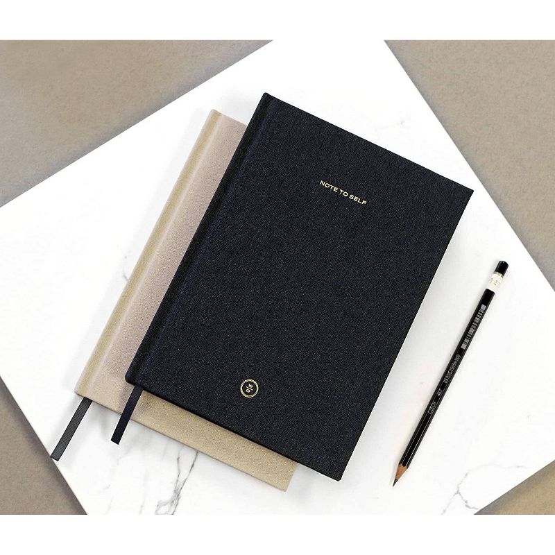 Ruled Linen Journal Note To Self Cream - Wit & Delight