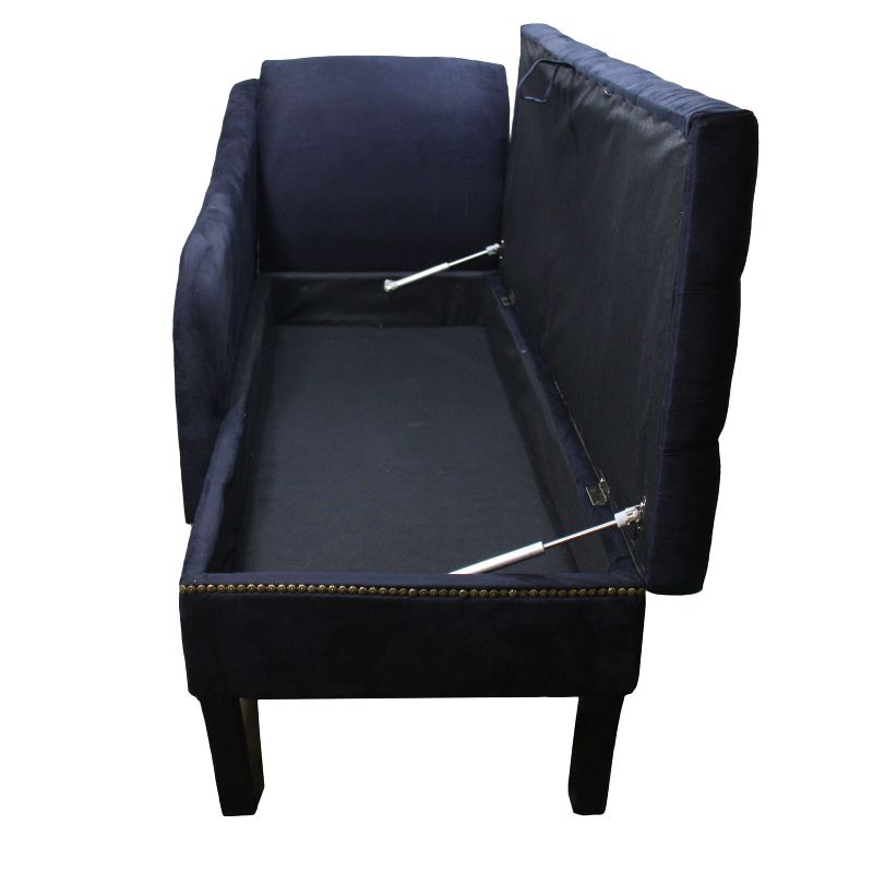 Fortas Mid-Century Modern Fabric Chaise Lounge Gray/Dark Walnut - Christopher Knight Home