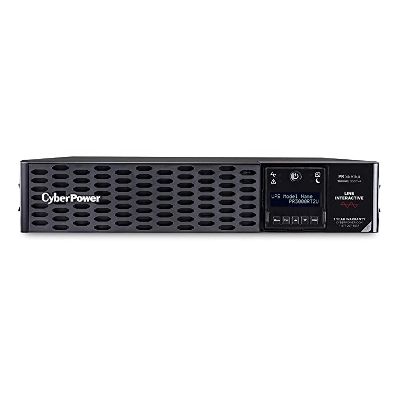 PR3000RT2U Smart App Sinewave UPS System, 3000VA/3000W, 9 Outlets, 2U Rack/Tower, AVR