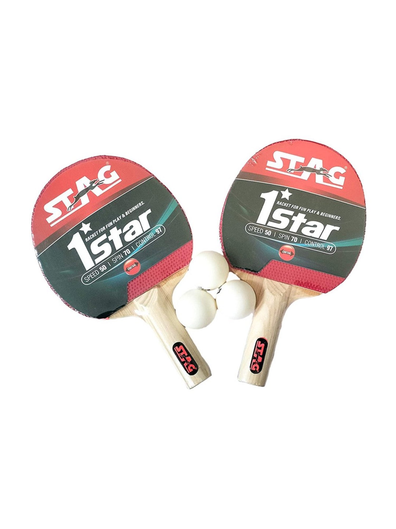 Stag Global Anywhere Everywhere Wood Table Tennis Playset (Multicolor)
